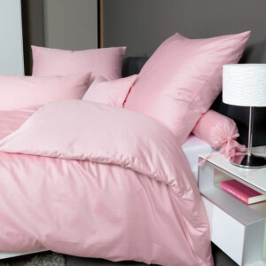 Janine Mako-Satin Bettwäsche COLORS 31001 UNI 11 rosa