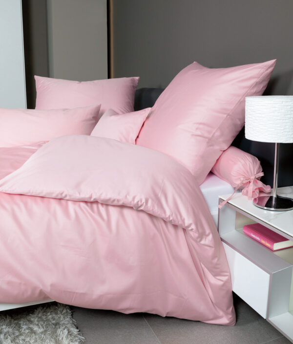Janine Mako-Satin Bettwäsche COLORS 31001 UNI 11 rosa