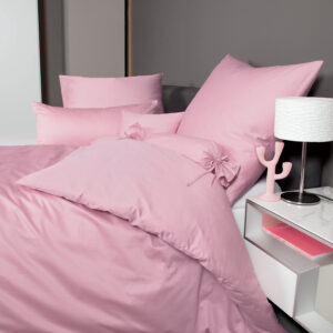 Janine Mako-Satin Bettwäsche COLORS 31001 UNI 21 kreiderose`