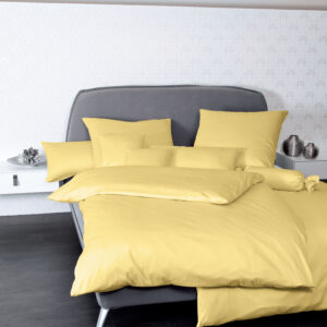 Janine Mako-Satin Bettwäsche COLORS 31001 UNI 23 gelb