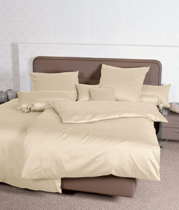 Janine Mako-Satin Bettwäsche COLORS 31001 UNI 27 creme