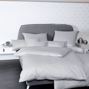 Janine Mako-Satin Bettwäsche COLORS 31001 UNI 28 platin