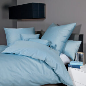 Janine Mako-Satin Bettwäsche COLORS 31001 UNI 32 perlblau