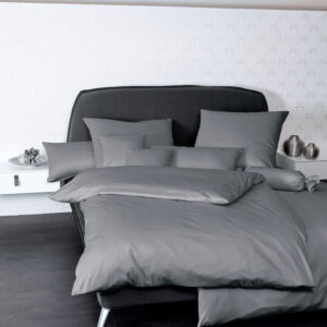 Janine Mako-Satin Bettwäsche COLORS 31001 UNI 48 graphit