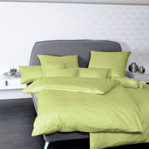Janine Mako-Satin Bettwäsche COLORS 31001 UNI 56 apfelgrün