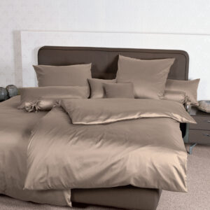 Janine Mako-Satin Bettwäsche COLORS 31001 UNI 57 taupe