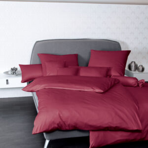 Janine Mako-Satin Bettwäsche COLORS 31001 UNI 81 bordeaux