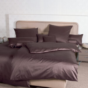 Janine Mako-Satin Bettwäsche COLORS 31001 UNI 87 schoko