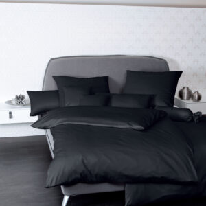 Janine Mako-Satin Bettwäsche COLORS 31001 UNI 98 schwarz