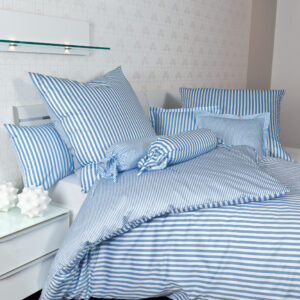 Janine Mako-Satin Bettwäsche modernclassic 3912 22 hellblau