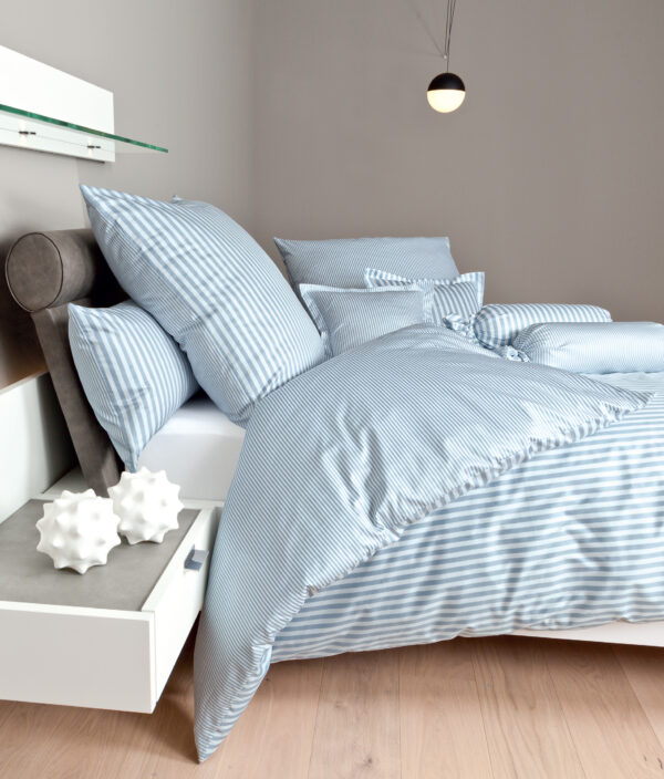 Janine Mako-Satin Bettwäsche modernclassic 3912 32 perlblau
