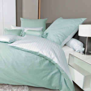 Janine Mako-Satin Bettwäsche modernclassic 3936 16 jadegrün Wendebettwäsche