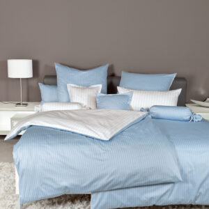 Janine Mako-Satin Bettwäsche modernclassic 3936 32 perlblau Wendebettwäsche