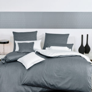 Janine Mako-Satin Bettwäsche modernclassic 3936 48 anthrazit Wendebettwäsche