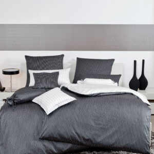 Janine Mako-Satin Bettwäsche modernclassic 3936 98 schwarz Wendebettwäsche